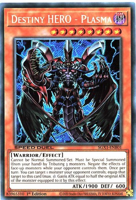 YGO SGX1-ENB01 SeR Destiny HERO - Plasma SGX1-ENB01 Yu-gi-oh-image
