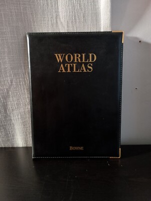 Philip's World Atlas, Ninth Edition (1999) Custom Leather-Bound Hardcover-image