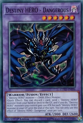 COTD-EN096 DESTINY HERO - DANGEROUS COMMON 1ST EDITION YuGiOh CARD-image