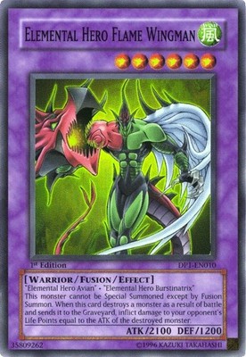 Elemental Hero Flame Wingman DP1-EN010 - Super Rare - Near Mint 1st Edition YuGi-image