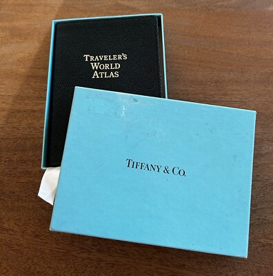 Tiffany & Co 1998 Traveler’s World Atlas, Leather Bound, Gilded Pages-image