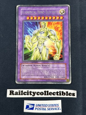 YUGIOH! 1-ELEMENTAL HERO ELECTRUM-RARE-LIMITED EDITION-MDP2-EN001 (Heavily Play)-image