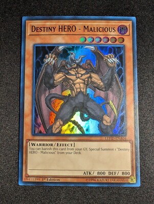 Yugioh - Destiny HERO - Malicious LEHD-ENA04 1st Edition Ultra Rare NM-image