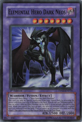 Yu-Gi-Oh! Elemental Hero Dark Neos DP03-EN014 1st Ed Super Rare NM-image
