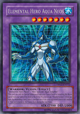 Yugioh! LP Elemental Hero Aqua Neos - DP03-EN012 - Rare - 1st Edition Lightly Pl-image