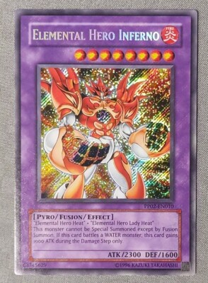 Yu-Gi-Oh! TCG Elemental Hero Inferno Premium Pack 2 PP02-EN010 Unlimited Secret-image
