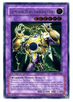 Elemental Hero Thunder Giant - TLM-EN036 - Ultimate Rare - 1st Edition Lightly P-image