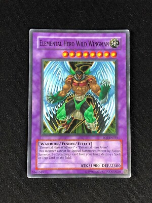 YUGIOH ELEMENTAL HERO WIND WINGMAN EOJ-EN035 SUPER HP/CREASES-image