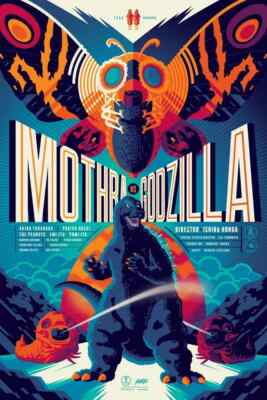 Mondo Movie Poster - Mothra Vs. Godzilla Print By Whalen-image