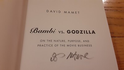David Mamet SIGNED Bambi Vs. Godzilla 2007 First Edition First Printing HB-image