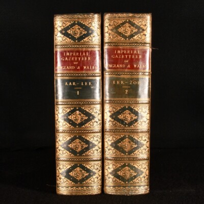 1873 2vol The Imperial Gazetteer of England and Wales Wilson Illustrated Half...-image