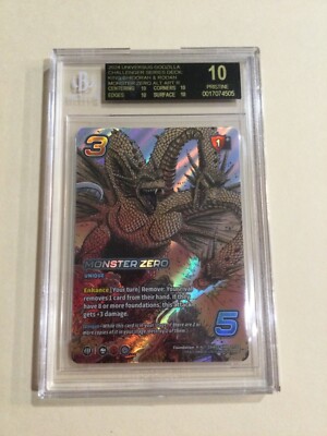2024 Universus Godzilla Challenger Series MONSTER ZERO Alt Art BGS 10 Black-image