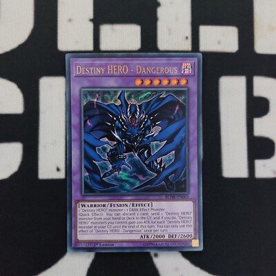 YuGiOh TCG Destiny Hero - Dangerous BLHR-EN063 Ultra Rare 1st Edition LP-image