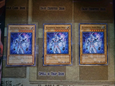 YUGIOH 3X ELEMENTAL HERO NEOS DP03-EN001 COMMON 1ST ED NM -image