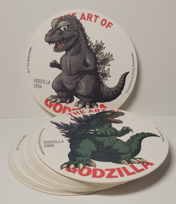 TOHO Art Of Godzilla Lot Of 15 Different Coasters-image