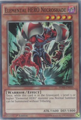 Yugioh Elemental HERO Necroshade SDHS-EN010 Common 1st Edition-image