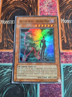 Yu-Gi-Oh! TCG Destiny Hero - Double Dude POTD-EN012 Super Rare Unlimited MP-image