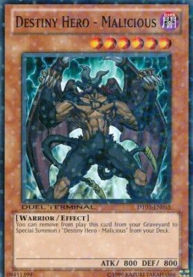Destiny Hero - Malicious - DT03-EN055 - Normal Parallel Rare NM Duel WK3-image