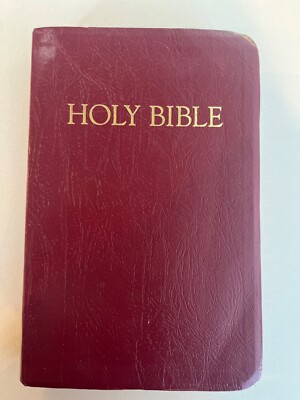 Holy Bible/Red Leather/Abingdon Bible/ Illustrated/ large print/ maps-image