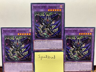 x3 Destiny HERO - Dangerous 3x Common BLC1-EN0100 (Near Mint 1st Edition)-image
