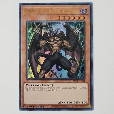 Destiny HERO - Malicious - RA03-EN001 - NM - Ultra Rare - 1st ed - Yugioh-image