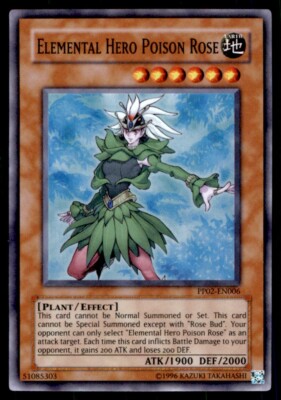 Yu-Gi-Oh! Elemental Hero Poison Rose #PP02-EN006 Light Play-image