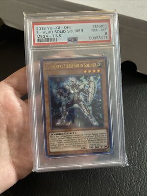 2018 Yu-Gi-Oh! - Elemental HERO Solid Soldier - CT15-EN003 - Ultra Rare - PSA 8-image