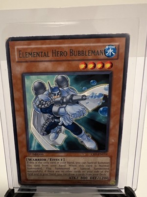 Yu-Gi-Oh! TCG Elemental HERO Bubbleman Cybernetic Revolution CRV-EN014 1st Ed-image