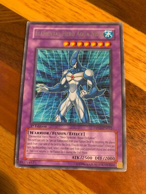 Elemental Hero Aqua Neos DP03-EN012 1st Edition Rare PL + BONUS-image