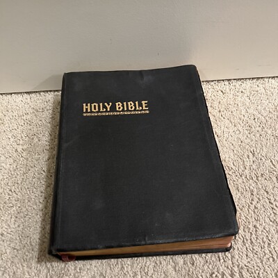 New Standard Reference Bible Blue Ribbon Hertel Leather Red Letter Edition 1951-image