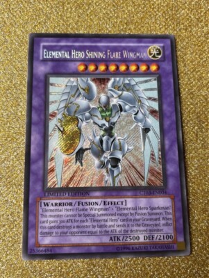 Yugioh Elemental Hero Shining Flare Wingman CT03-EN004 Secret Rare  Limited Ed-image