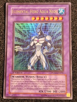 YUGIOH Elemental Hero Aqua Neos POTD-EN031 1st First Edition Ultra Rare VLP-image