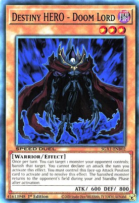 YGO SGX1-ENB02 C Destiny HERO - Doom Lord SGX1-ENB02 Yu-gi-oh-image