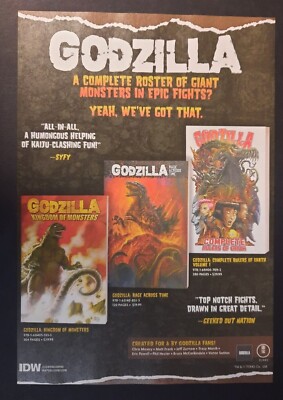 GODZILLA IDW Publishing Comic Book Art ~ Magazine Page PRINT AD-image
