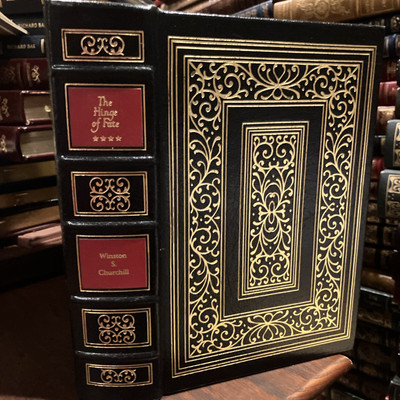 EASTON PRESS: WINSTON CHURCHIL: ENGLAND: THE HINGE OF FATE: WORLD WAR II-image