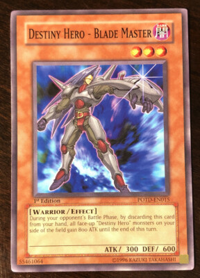 Destiny Hero - Blade Master POTD-EN015 YuGiOh! Power of the Duelist 1st Ed NM x1-image