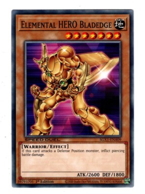 Yu-Gi-Oh - ELEMENTAL HERO BLADEDGE - 1st Edition SGX1-ENN09  #119 ALL COLLECTION-image