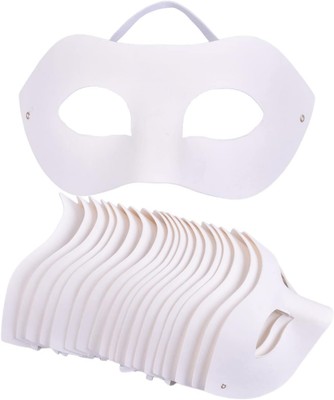 Paper Mache Art Masks DIY Blank Paintable White Masquerade Mask -image