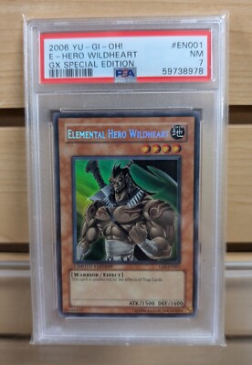 2006 Yugioh: Elemental Hero Wild heart - PSA 7-image