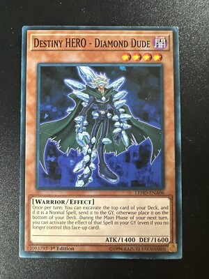 Destiny HERO - Diamond Dude LEHD-ENA06 Yu-Gi-Oh! Light Play 1st Edition -image