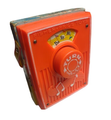 Vintage Fisher Price Music Box Pocket Radio #759 Do Re Mi Sound of Music 1969-image