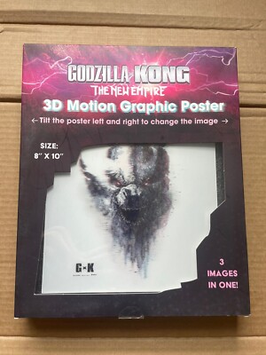 Godzilla x Kong The New Empire 3D Motion Graphic Poster 8×10 (3 Images) Wall Art-image