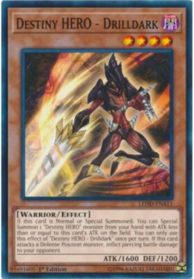 Yu-gi-oh! Destiny HERO - Drilldark - LEHD-ENA11 - Common 1st Edition Mint/NM X1-image