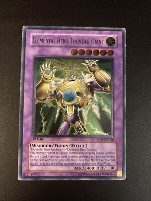 Yu Gi Oh American Eng Ultimate Elemental Hero Thunder Giant TLM-EN036 1st Yugioh-image