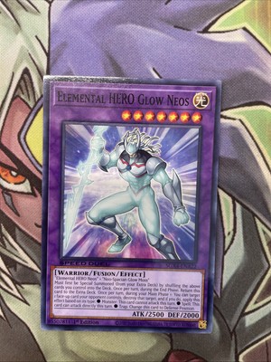 SGX4-ENA22 Elemental Hero Glow Neos Common 1st Edition NM Yugioh Card-image