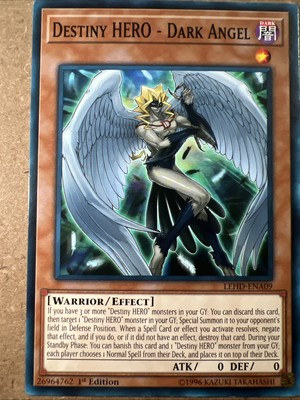 Yu-Gi-Oh Legendary Hero Decks - Destiny Hero - Dark Angel LEHD-ENA09-1st Edition-image