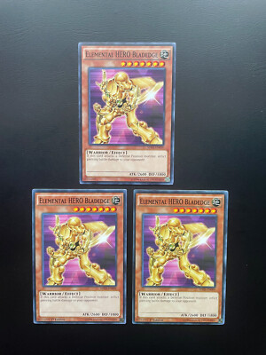 Yugioh Elemental HERO Bladedge SDHS-EN009 Common Mixed Editions NM/LP X3-image