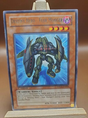 HP Yu-Gi-Oh! TCG Destiny Hero - Fear Monger DP05-EN009 1st Edition Rare-image