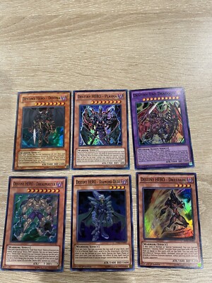 Yugioh Cards Destiny Hero Dragoon Plasma Dogma Dreadmaster Holos Set With Gift!-image