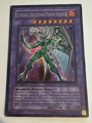 Yugioh Elemental Hero Shining Phoenix Enforcer EOJ-EN033 Ultra Rare 1st Ed VLP-image